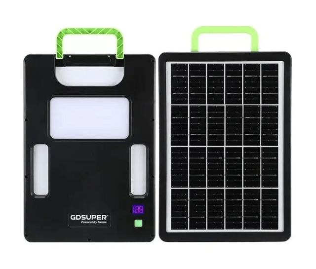 Panou solar fotovoltaic portabil cu lanterna 10000mAh GD990
